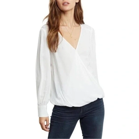 Rails Hillary Blouse in White Womens Size Large - Picture 2 of 7